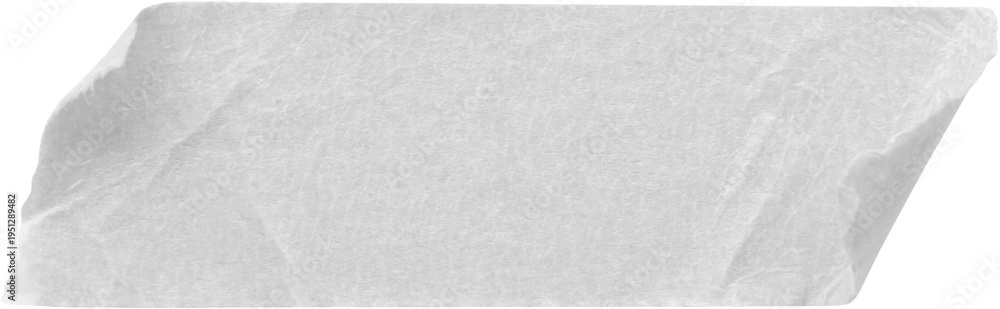 Fototapeta premium White adhesive paper tape isolated on white background