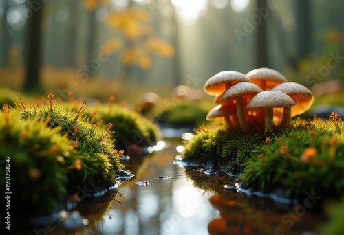 Moss-Covered Bog Wetland Mystique Reflections Vibrant Shadows Unique Patterns Magnificent Change