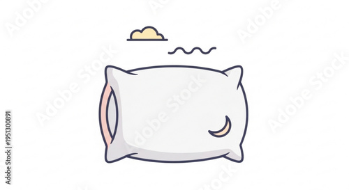 Sleepy cartoon pig sleeping soundly under a peaceful sunny cloud dream