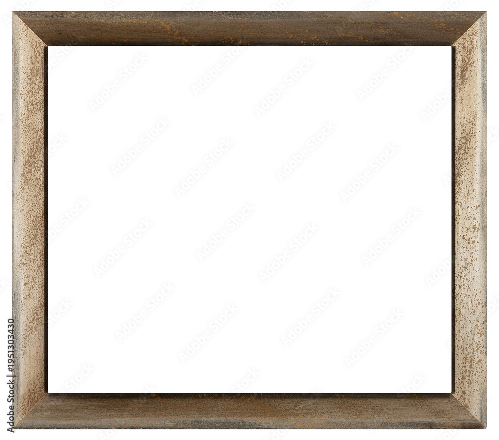Obraz premium Gray picture frame in PNG format on a transparent background.