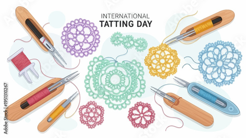 International Tatting Day Celebration with Lace and Tools