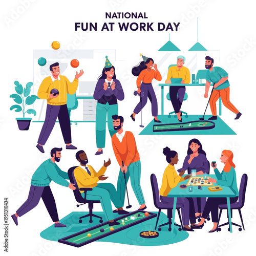 Office Fun and Games Day Celebration with Employees