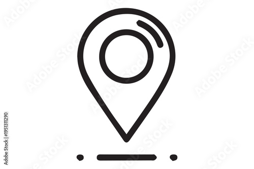 Location Pin Icon for Map Navigation