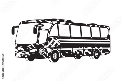 Modern Public Transport Bus Illustration