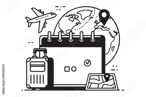 Travel Planning and Booking Calendar
