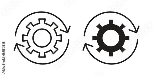 Automation icon for mobile application, button and website design.
