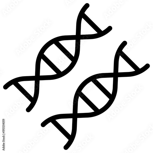 DNA icon glyph style vector illustration.