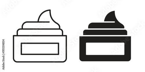 Body cream icon for mobile application, button and website design.