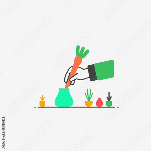 Eco-Friendly Artist Using Natural Pigments on Recycled Canvas