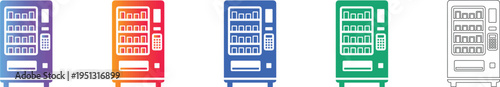 Vending Machine Vector Icon Set icon set