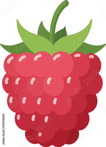 Pixel Art Raspberry Vector Isolated Object Flat Design