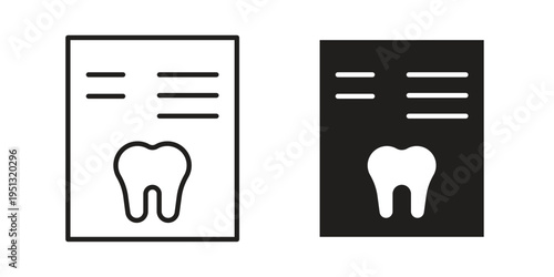Dental X ray icon for mobile application, button and website design.