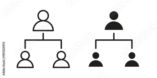 Department head icon for mobile application, button and website design.