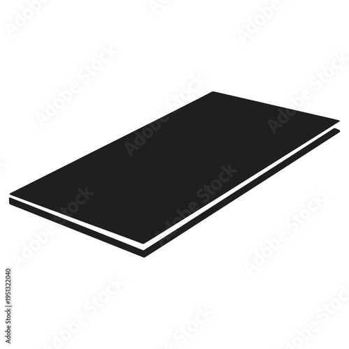 Closed black notebook or diary with white pages isolated on transparent background