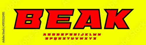 Bold angular sport font, comic racing alphabet, sharp display letters, dynamic logo typography, powerful headline style, gaming poster branding, vector type design