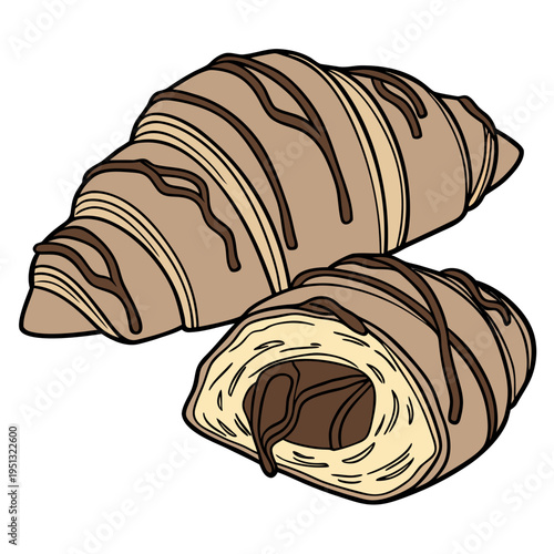 Fresh Chocolate Croissant