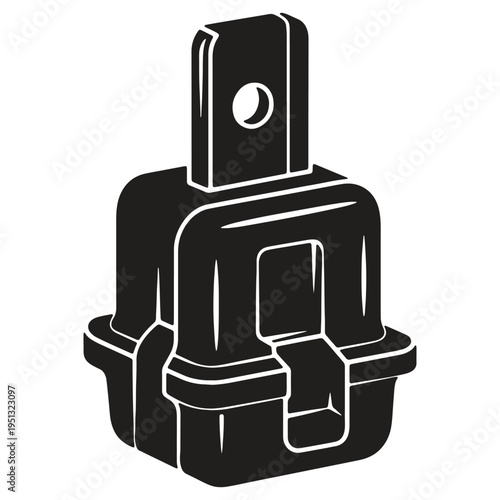 Electric or manual meat grinder or mincer with sharp blade and container for food preparation and processing isolated on transparent background