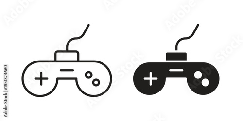 Gameplay icon for mobile application, button and website design.