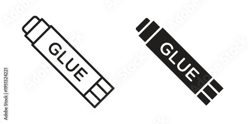 Glue stick icon for mobile application, button and website design.