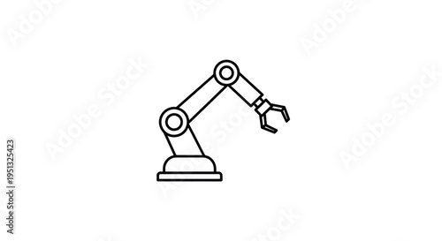 Industrial robotic arm in action.