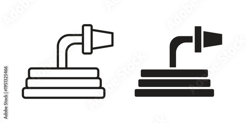 Hose icon for mobile application, button and website design.