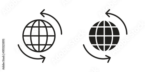 Import-export icon for mobile application, button and website design.
