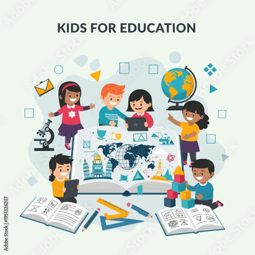 Children Engaged in Diverse Educational Activities