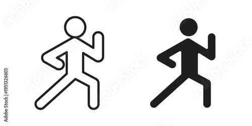 Karate fighter icon for mobile application, button and website design.