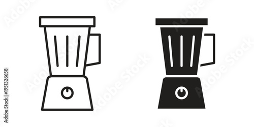 kitchen blender icon for mobile application, button and website design.