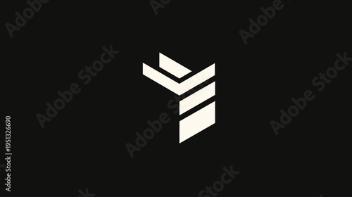Abstract geometric white lines design on a black background. Modern minimalist digital graphic art with sharp angles and clean shapes.