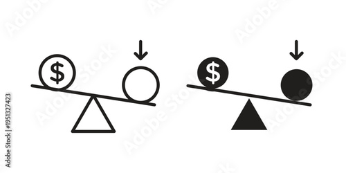 Leverage icon for mobile application, button and website design.