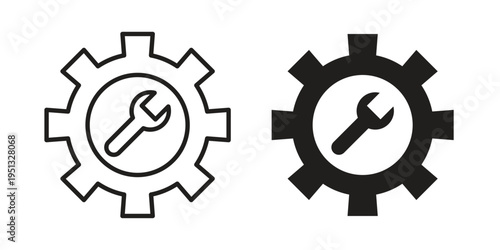 Maintainance icon for mobile application, button and website design.