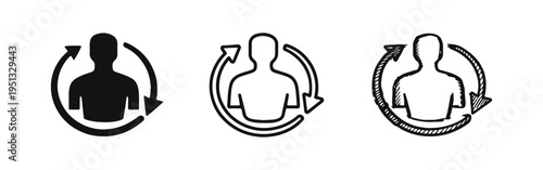 User Refresh and Update Arrows Icon Set