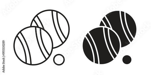 Petanque icon for mobile application, button and website design.
