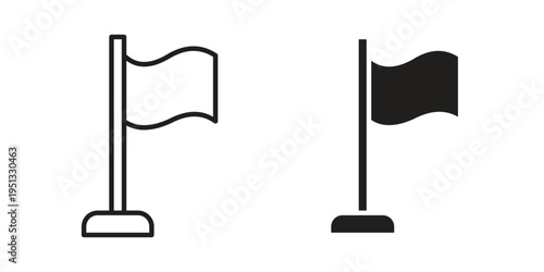 Plain flag icon for mobile application, button and website design.