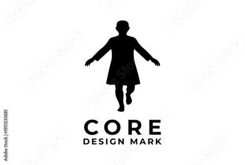 Human Balance Movement Symbol Presented As Black Vector Silhouette Sketch Engraving Logo Illustration Representing Parkinsons Day Movement Disorder Awareness