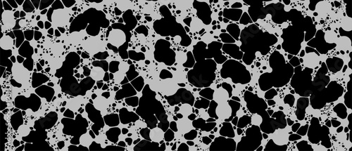 Abstract liquid metaball background with organic network structure. Flowing lines, blobs and digital data web pattern. Vector