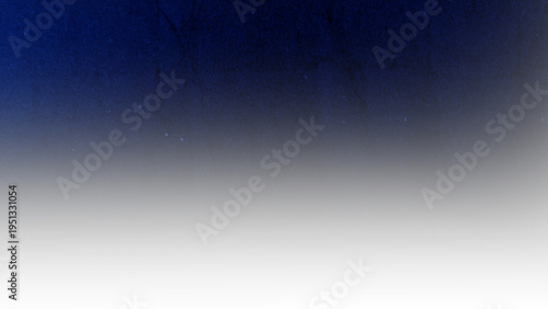 Fotografie Deep blue gradient overlay with grainy dust texture and subtle scratches on the top edge isolated on transparent background