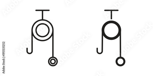 Pulley icon for mobile application, button and website design.