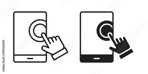 Self service icon for mobile application, button and website design.