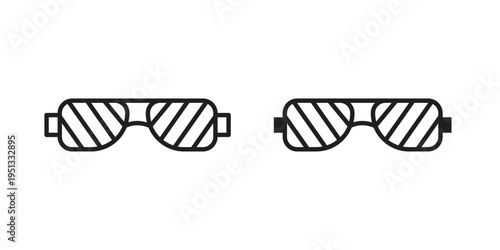 Shutter sunglasses icon for mobile application, button and website design.