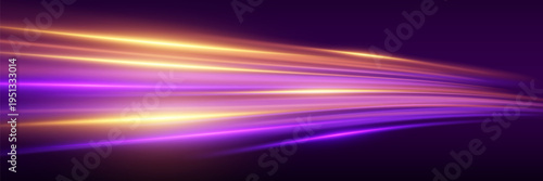 Abstract radiating vibrant light trails creating a dynamic motion effect