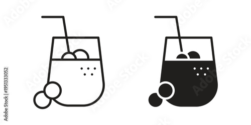 Smoothies icon for mobile application, button and website design.