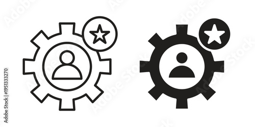 Soft skills icon for mobile application, button and website design.