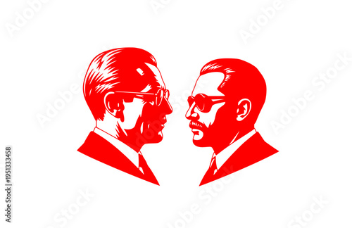 Iconic Thriller Film Director Profile Silhouette, Classic Cinema Master of Suspense Vector Sticker, Vintage Hollywood Director Icon