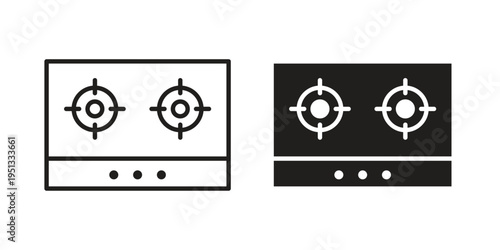 Stove icon for mobile application, button and website design.