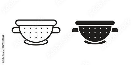 Strainer icon for mobile application, button and website design.