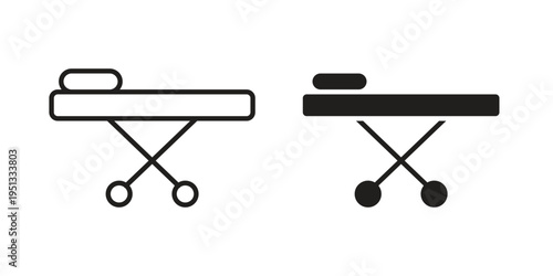 Stretcher icon for mobile application, button and website design.