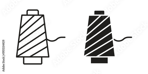 Thread icon for mobile application, button and website design.