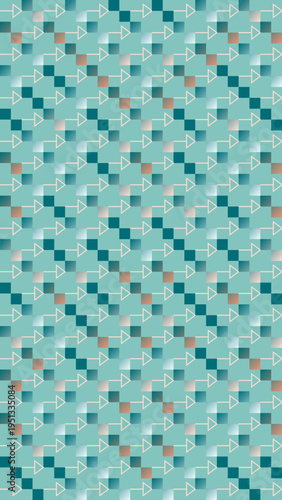 Geometric Pattern with Squares and Triangles vector illustration